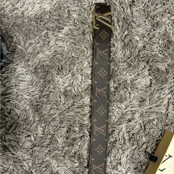 Louis Vuitton Dark Brown Monogram Belt with Gold Buckle - Picture 1 of 5